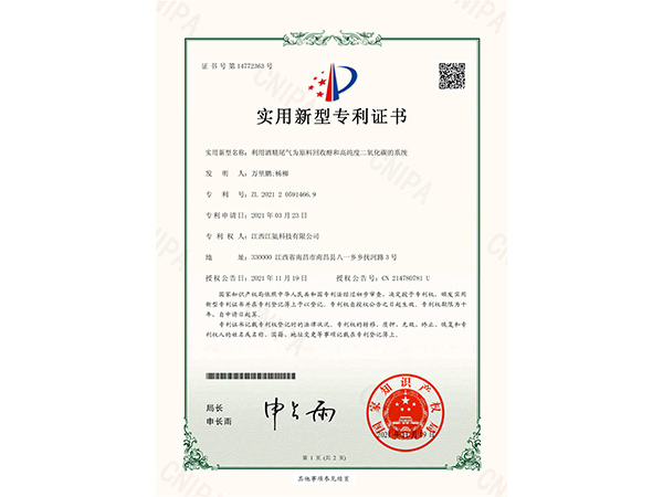 专利20-利用酒精尾气为原料制备二氧化碳